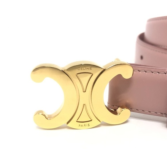 CELINE Pink Leather Belt - Picture 3 of 9
